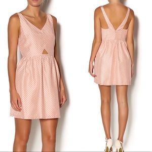 Freeway | Beige Orange Polka Dot Dress